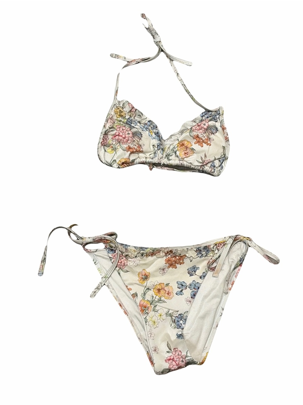 LA Hearts Floral Tie-Side Bikini Set